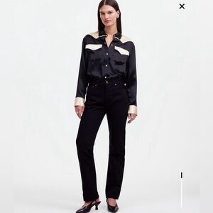 NWT Alexa Chung for Madewell High-rise Straight Jean in Outridge Wash